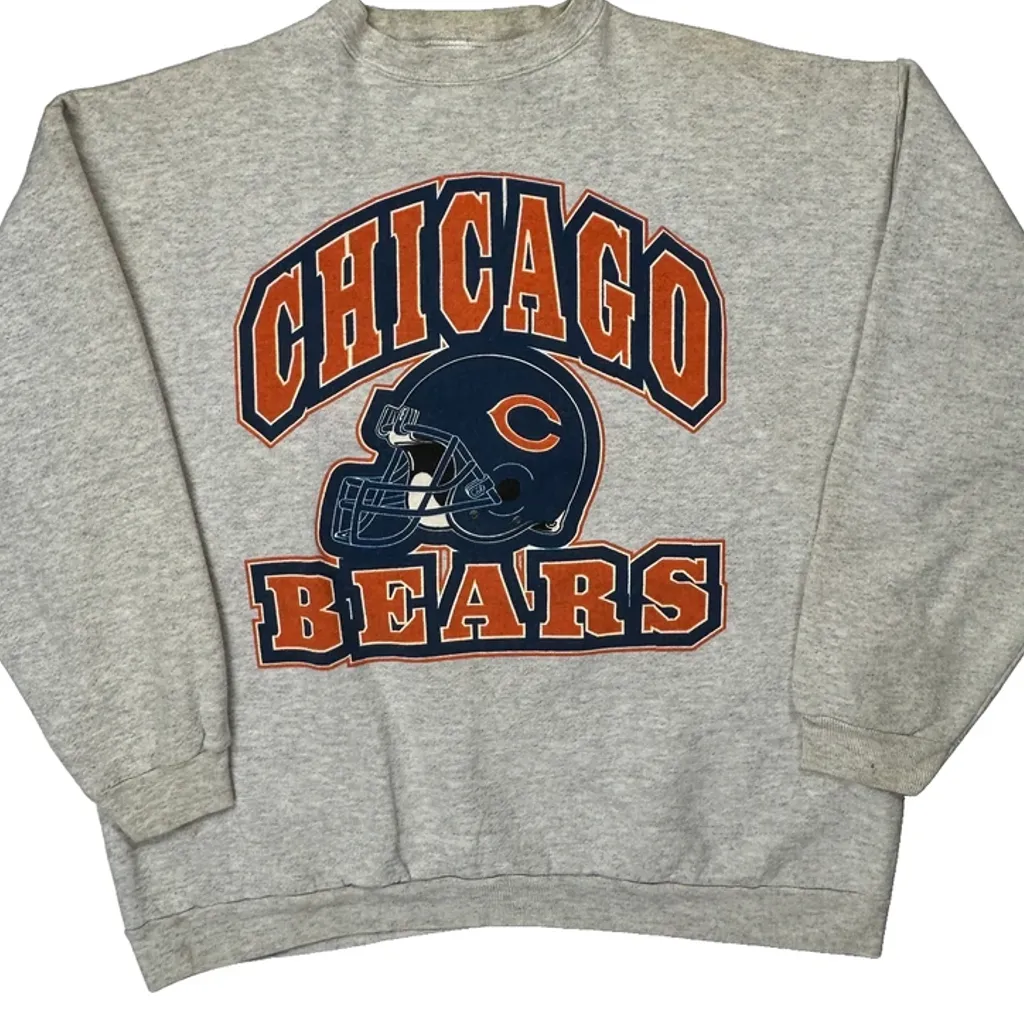 Chicago Bears Logo 7 Nfl Sweatshirt - XL Grey Cotton - Image 4