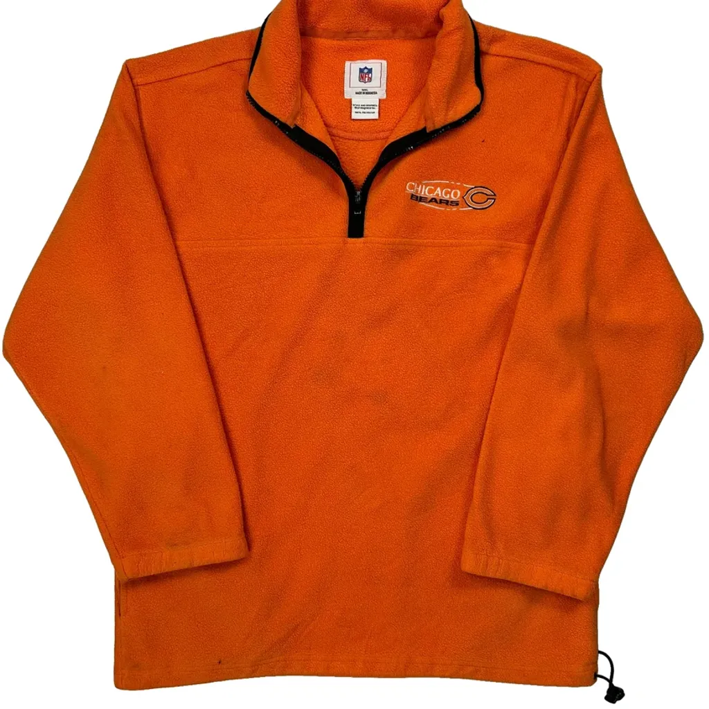 Chicago Bears Nfl Football Fleece - Large Orange Polyester - Image 5