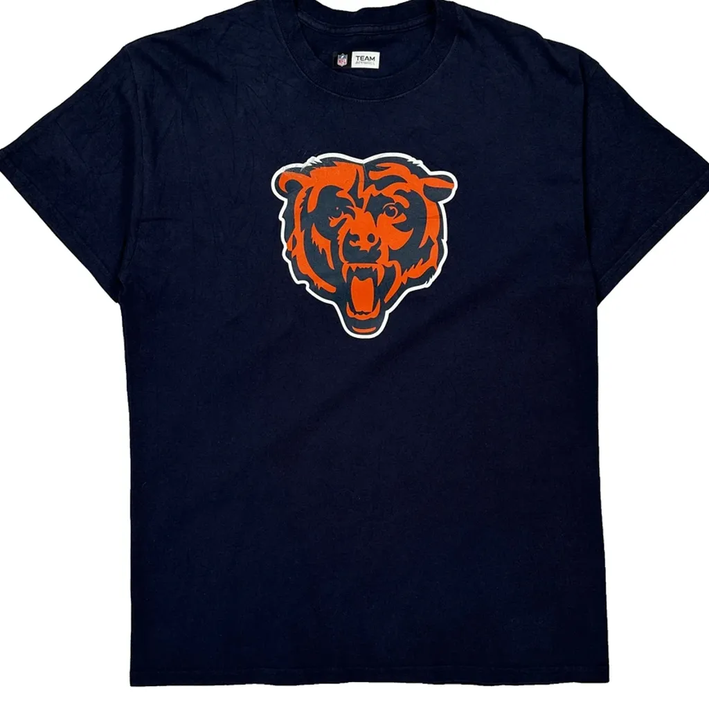 Chicago Bears Nfl T-Shirt - Medium Navy Cotton - Image 4