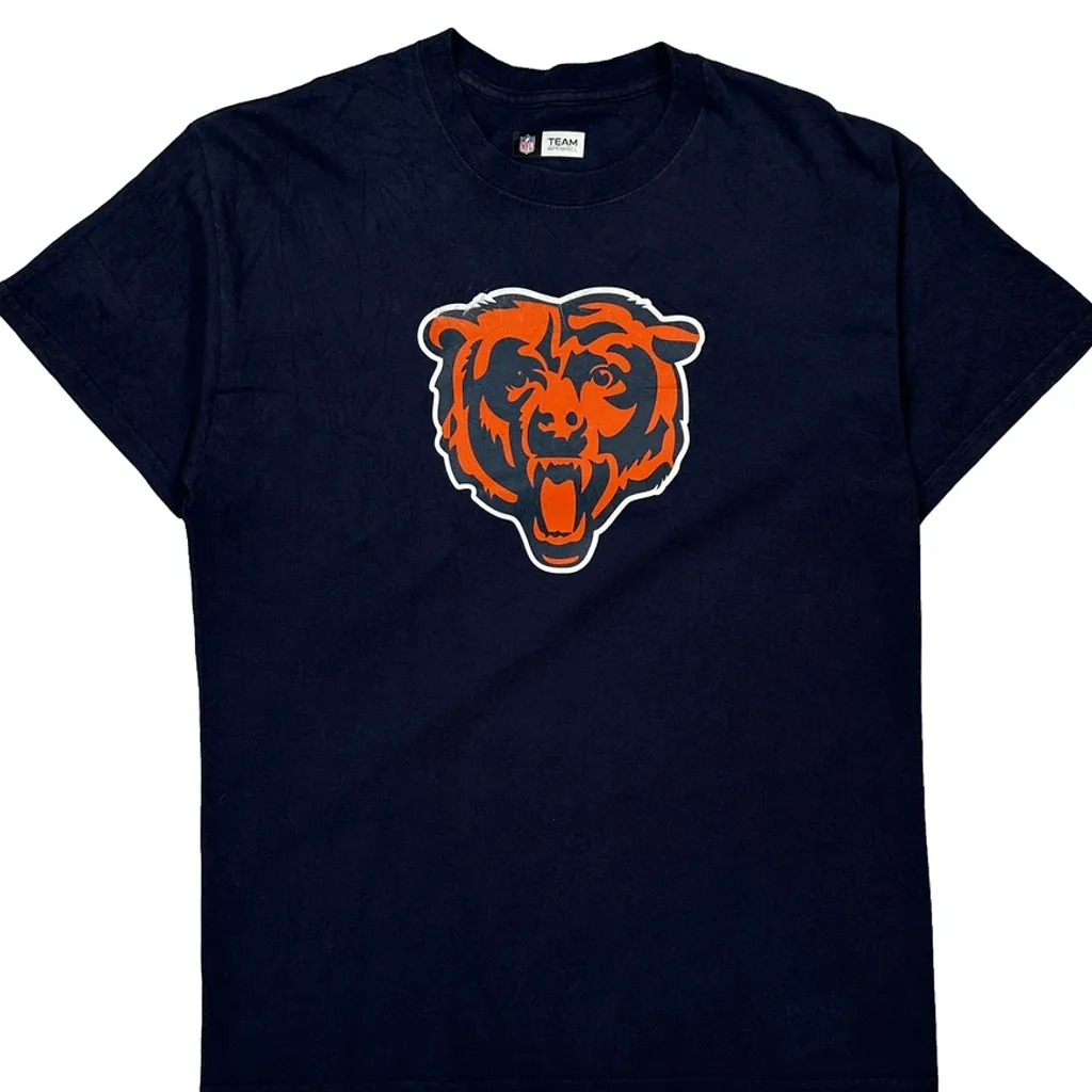 Chicago Bears Nfl T-Shirt - Medium Navy Cotton - Image 5