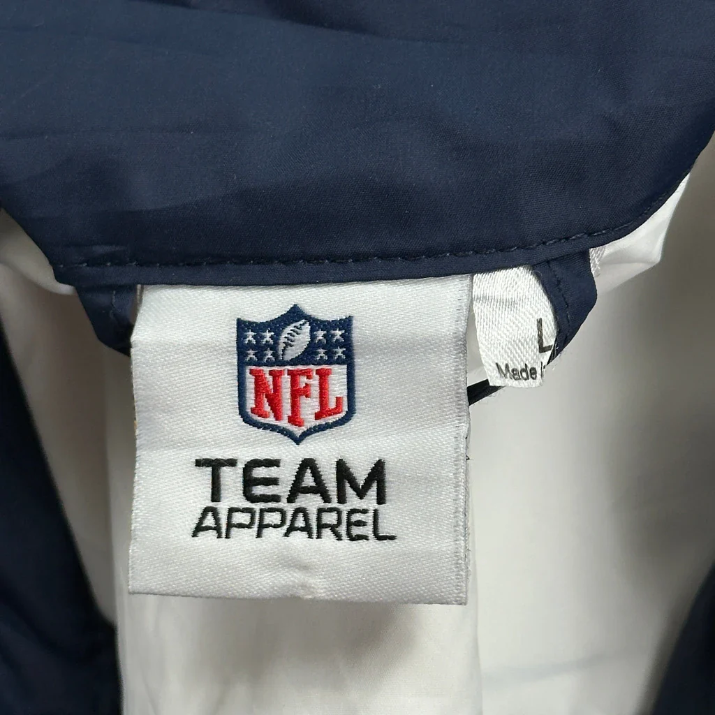 Chicago Bears Nfl Windbreaker - Large Navy Polyester - Image 3