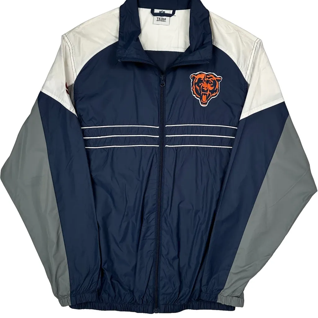 Chicago Bears Nfl Windbreaker - Large Navy Polyester - Image 5