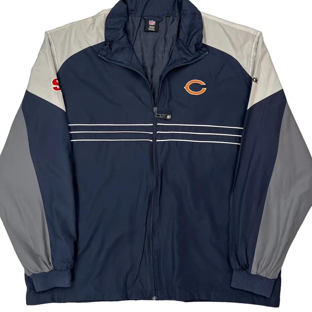 Chicago Bears Reebok Windbreaker - XL Navy Polyester - Image 4