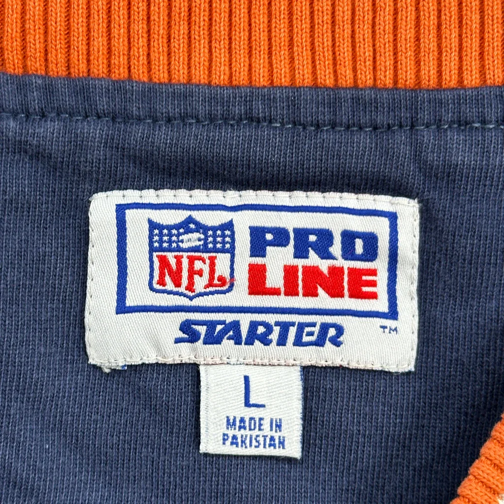 Chicago Bears Starter Sweater Vest - Large Navy Cotton - Image 3