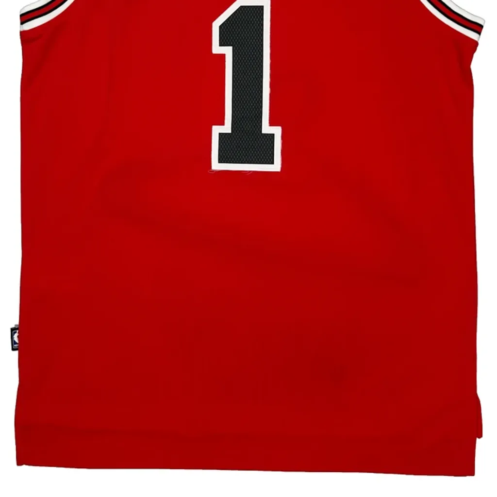 Chicago Bulls Adidas Nba Jersey - Medium Red Polyester - Image 7