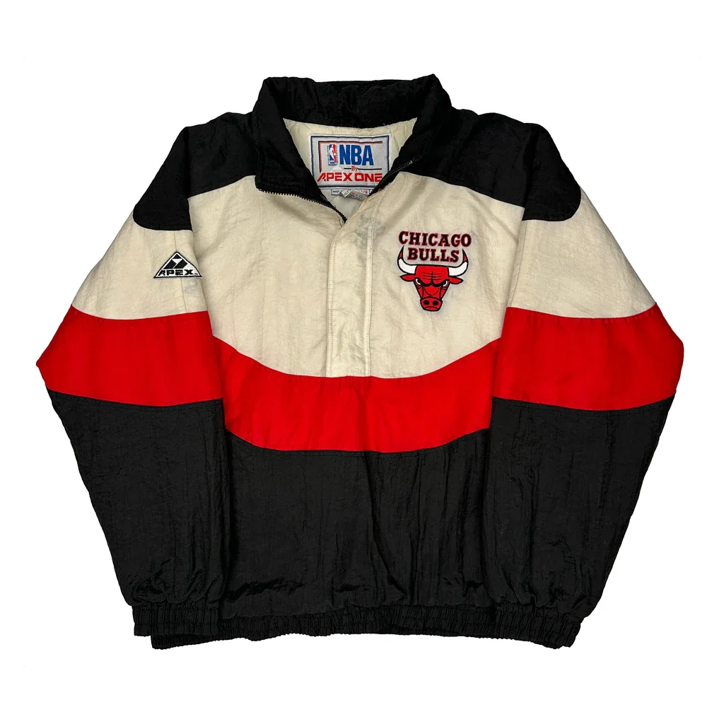Chicago Bulls Apex One Nba Windbreaker - Large Black Nylon