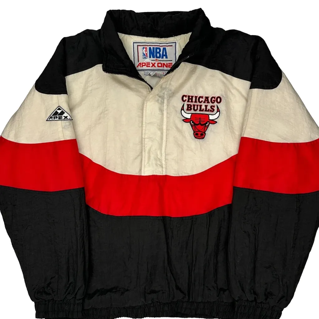 Chicago Bulls Apex One Nba Windbreaker - Large Black Nylon - Image 5