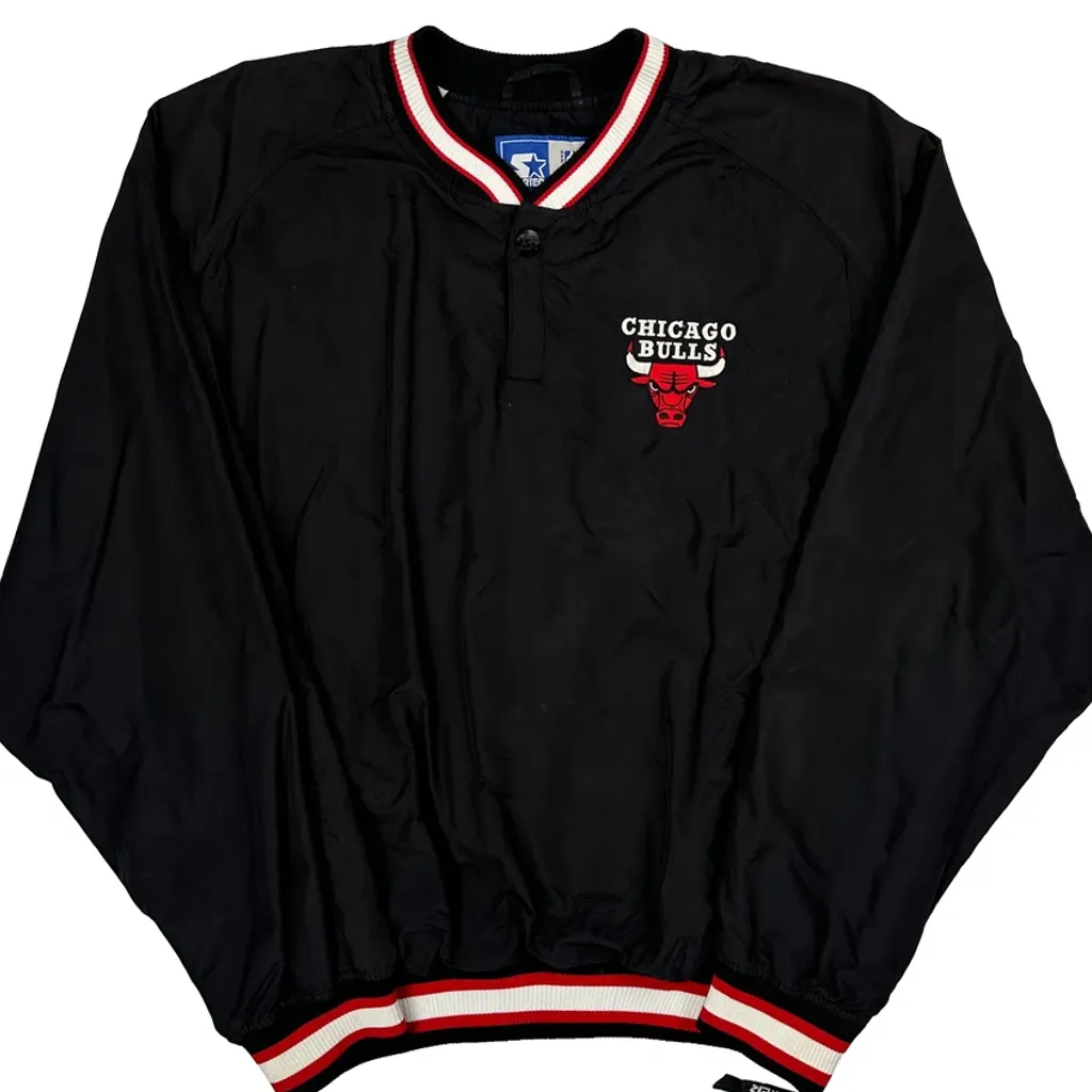 Chicago Bulls Chicago Bulls Nba Windbreaker - Large Black Polyester - Image 4