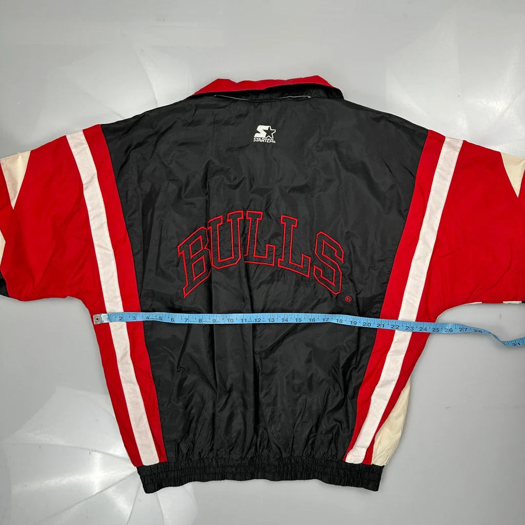 Chicago Bulls Chicago Bulls Graphic Windbreaker - 2XL Black Nylon - Image 3
