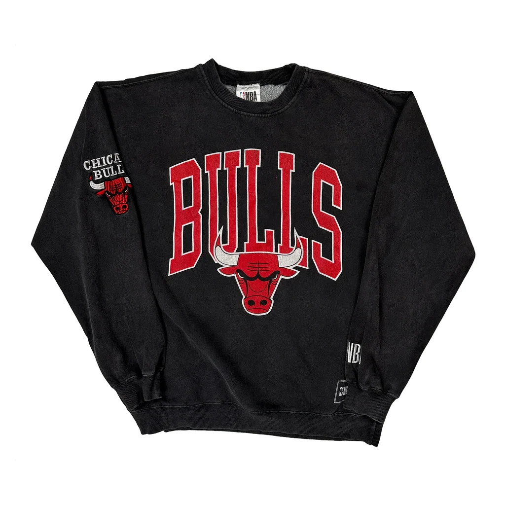 Chicago Bulls Nba Sweatshirt - Medium Black Cotton