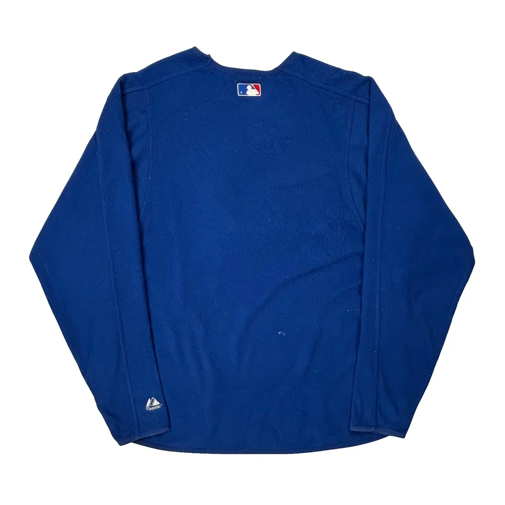 Chicago Cubs Majestic Mlb Fleece - XL Blue Polyester - Image 2
