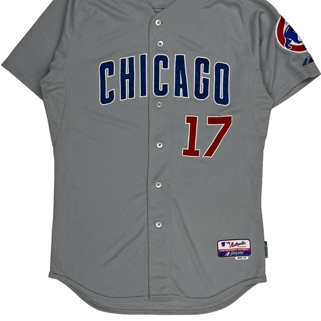 Chicago Cubs Majestic Mlb Jersey - Large Grey Polyester - Image 5
