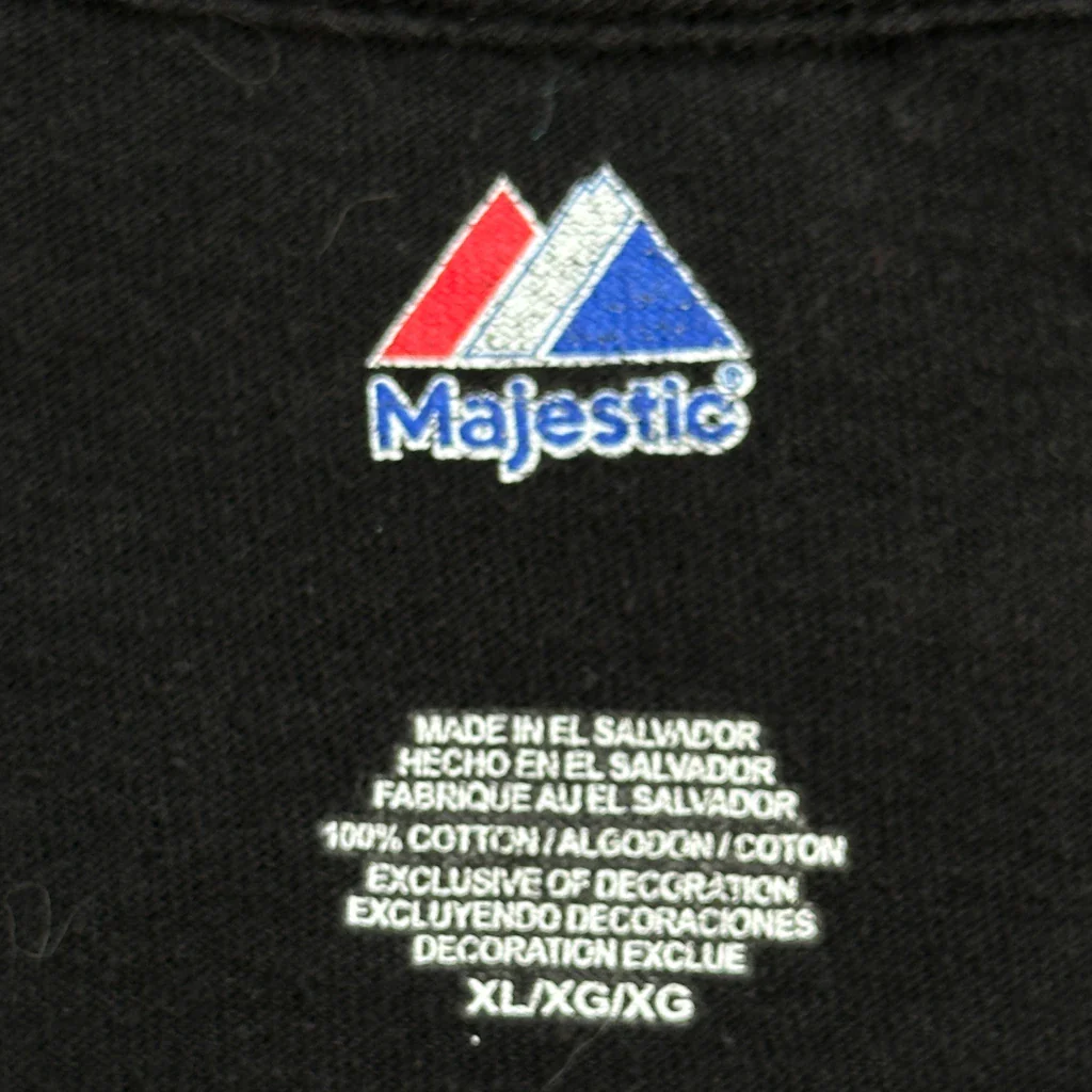 Chicago Cubs Majestic Mlb T-Shirt - XL Black Cotton - Image 3