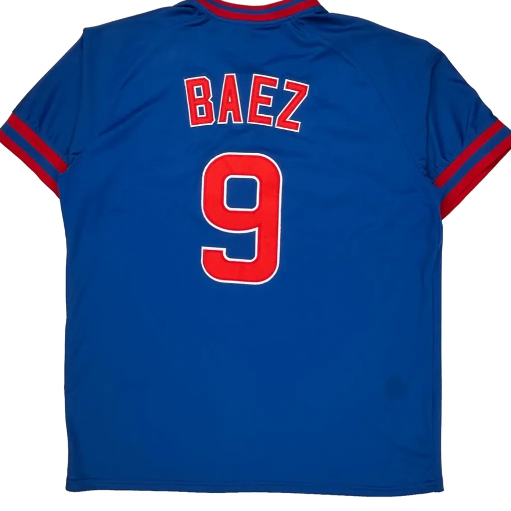 Chicago Cubs Nike Graphic Jersey - Large Blue Polyester - Image 7