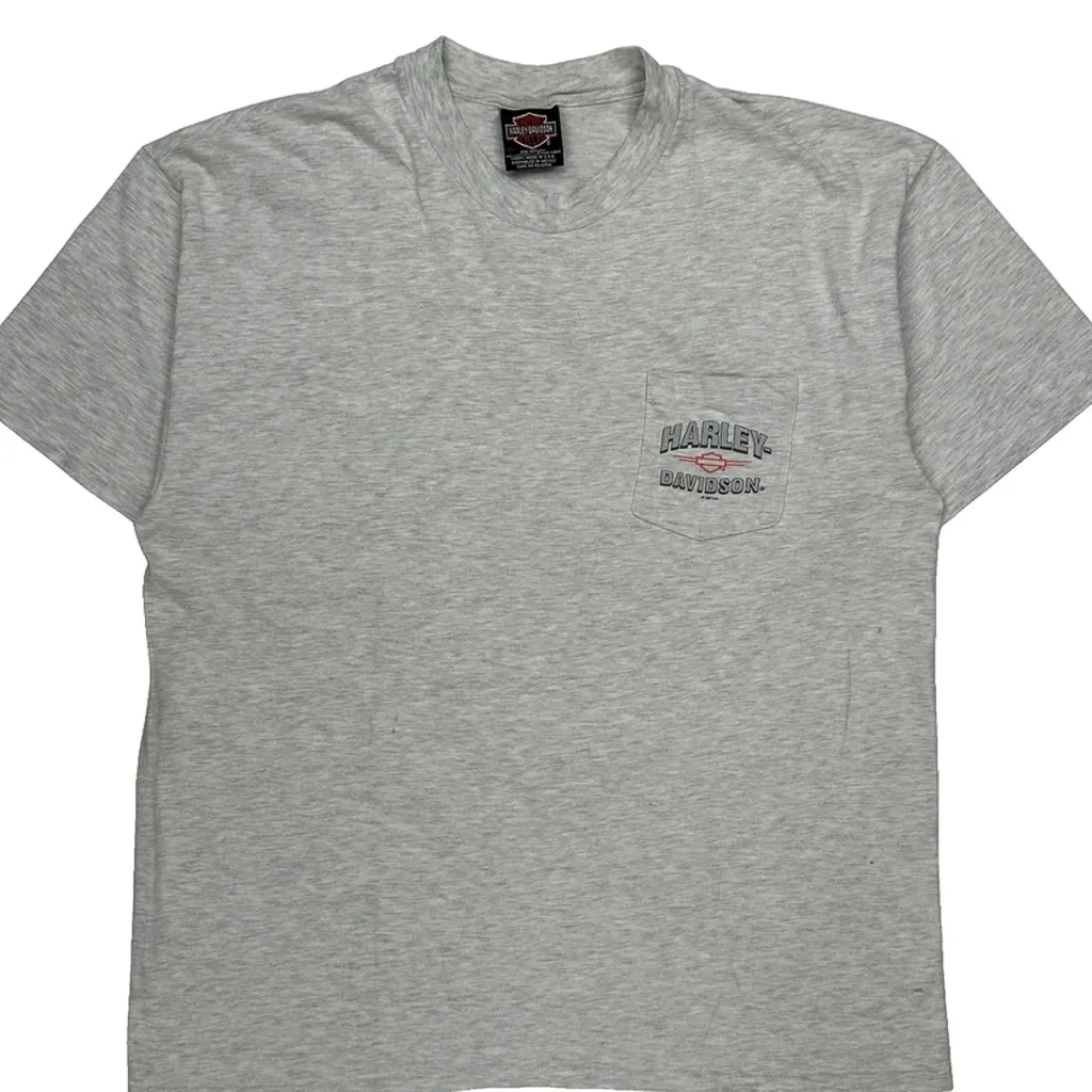Chicago Harley Davidson Graphic T-Shirt - XL Grey Cotton - Image 5