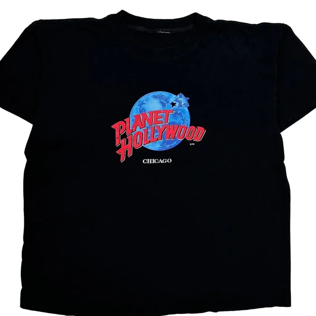 Chicago Planet Hollywood Single Stitch T-Shirt - XL Black Cotton - Image 4