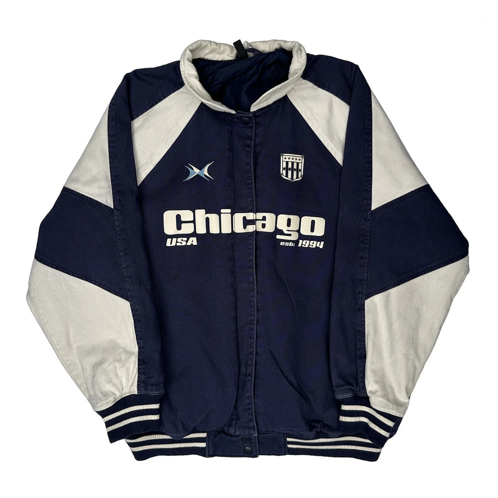 Chicago USA H&M Track Jacket - Medium Navy Cotton