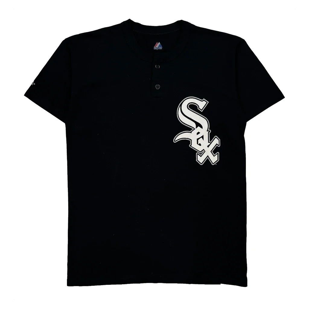 Chicago White Sox Majestic Mlb Jersey - Medium Black Cotton