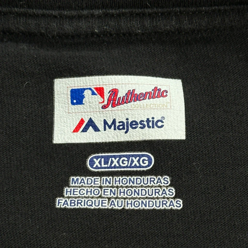 Chicago White Sox Majestic Mlb Long Sleeve T-Shirt - XL Black Cotton - Image 3