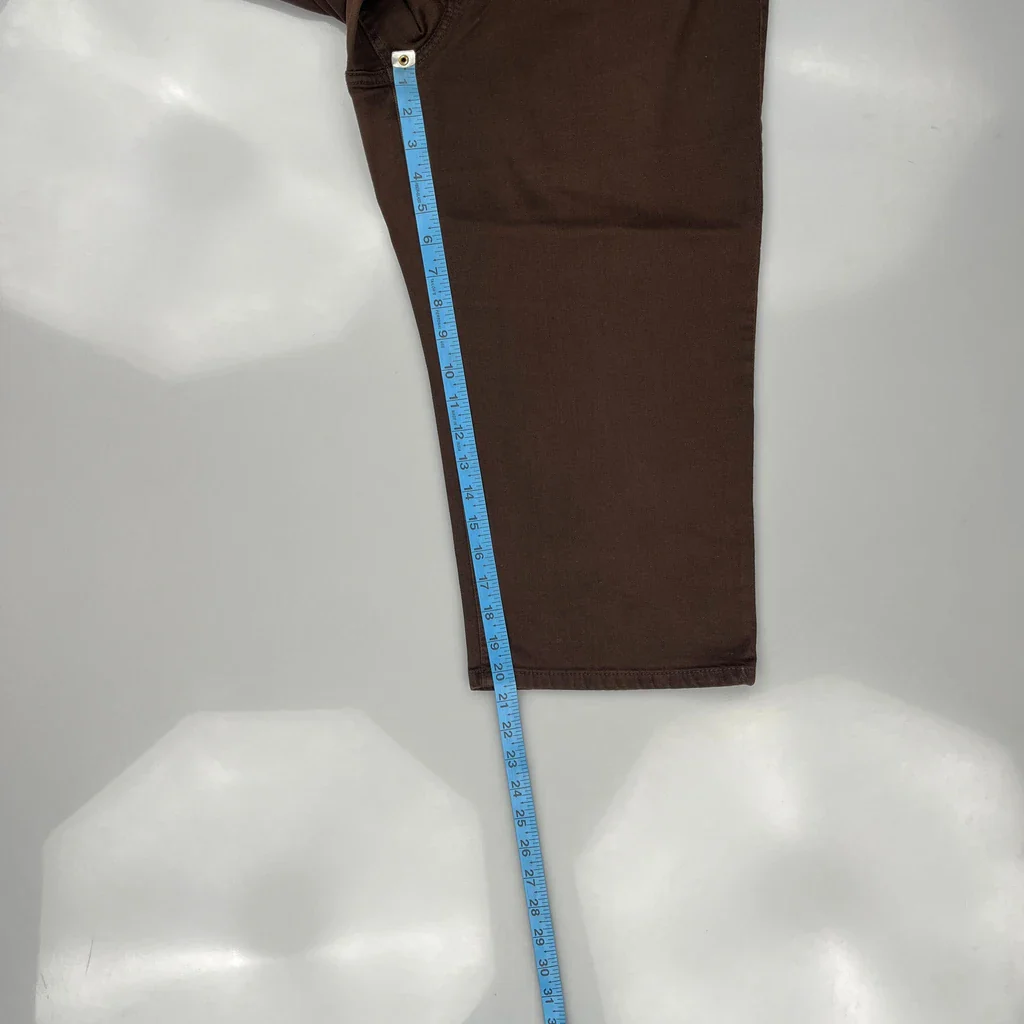 Chicos Design Capri Trousers - 33W UK 14 Brown Cotton - Image 5