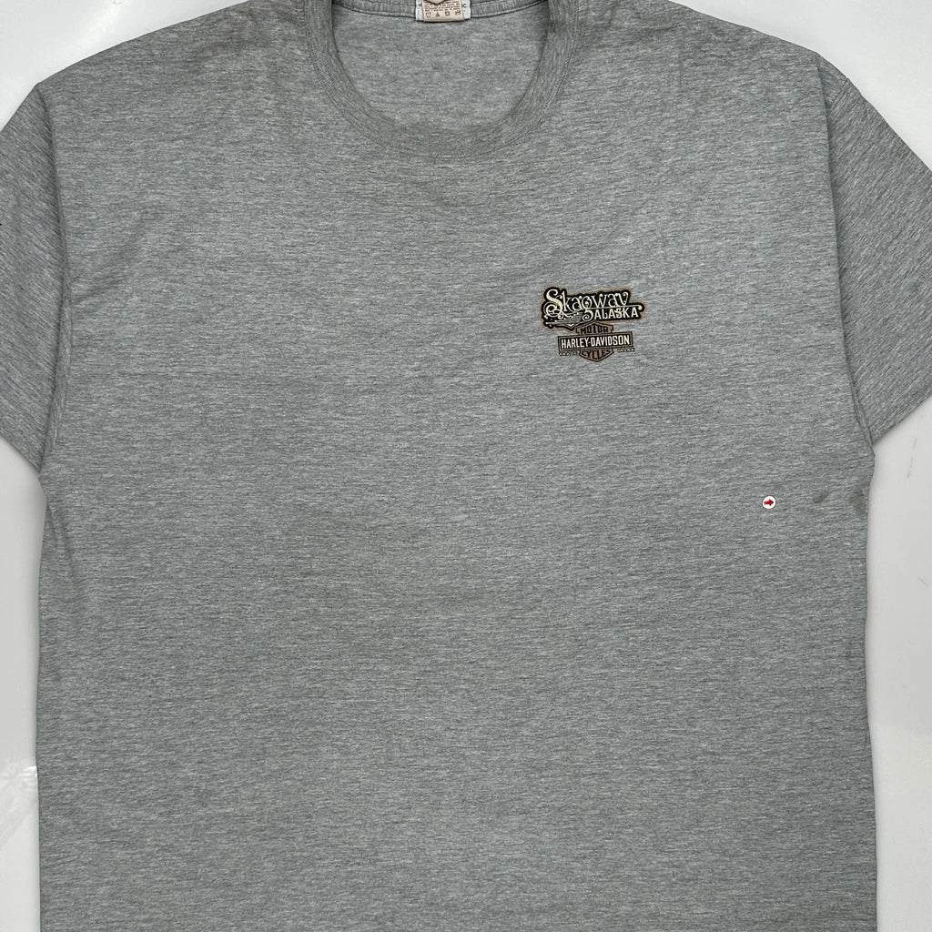 Chilkoot Pass Harley Davidson Graphic T-Shirt - 2XL Grey Polyester - Image 3