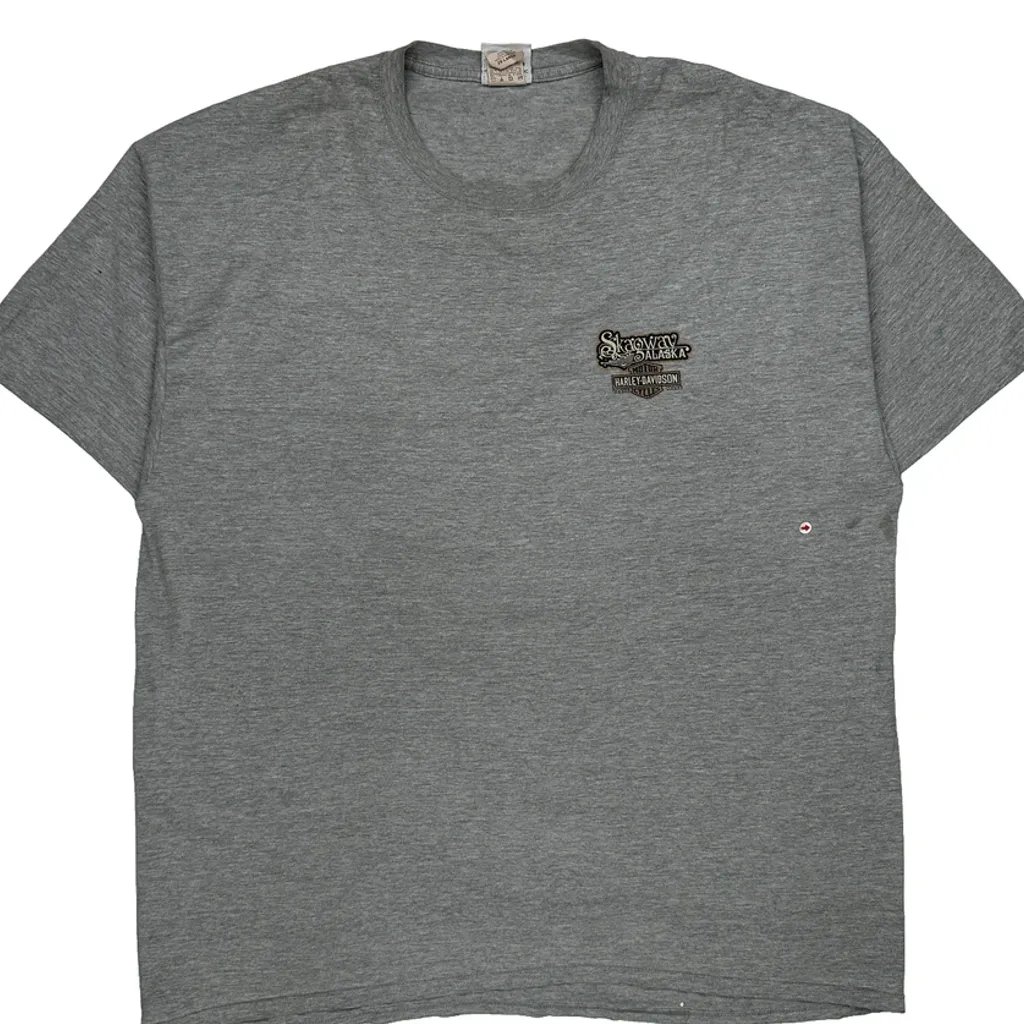 Chilkoot Pass Harley Davidson Graphic T-Shirt - 2XL Grey Polyester - Image 5