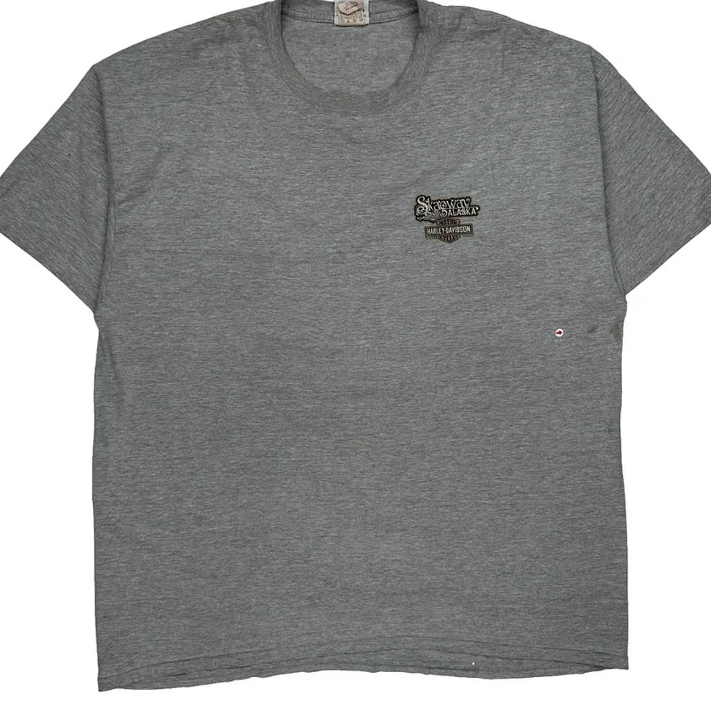Chilkoot Pass Harley Davidson Graphic T-Shirt - 2XL Grey Polyester - Image 6