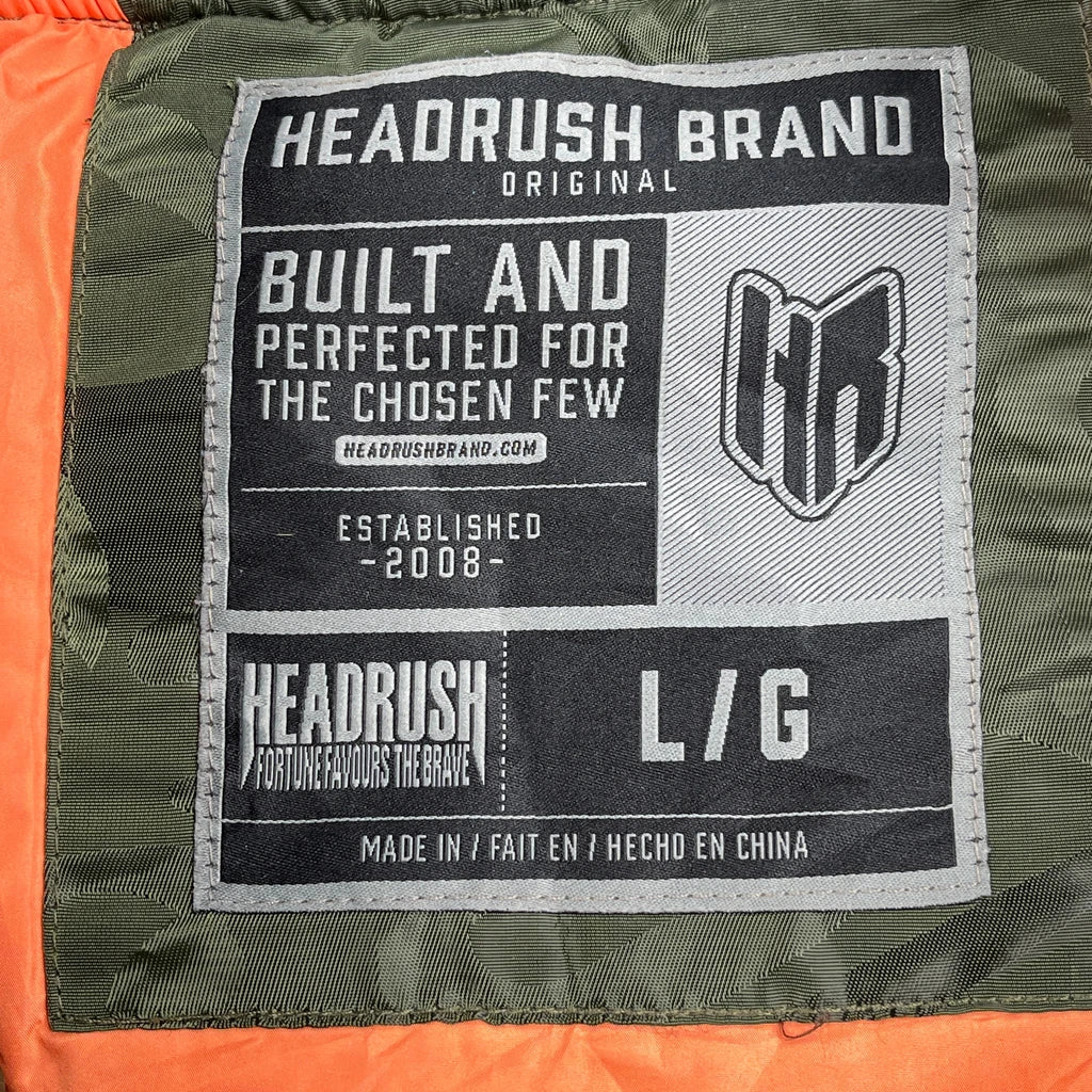 Chosen Few Headrush Ma1 Camo Bomber Jacket - Large Green Polyester - Image 3