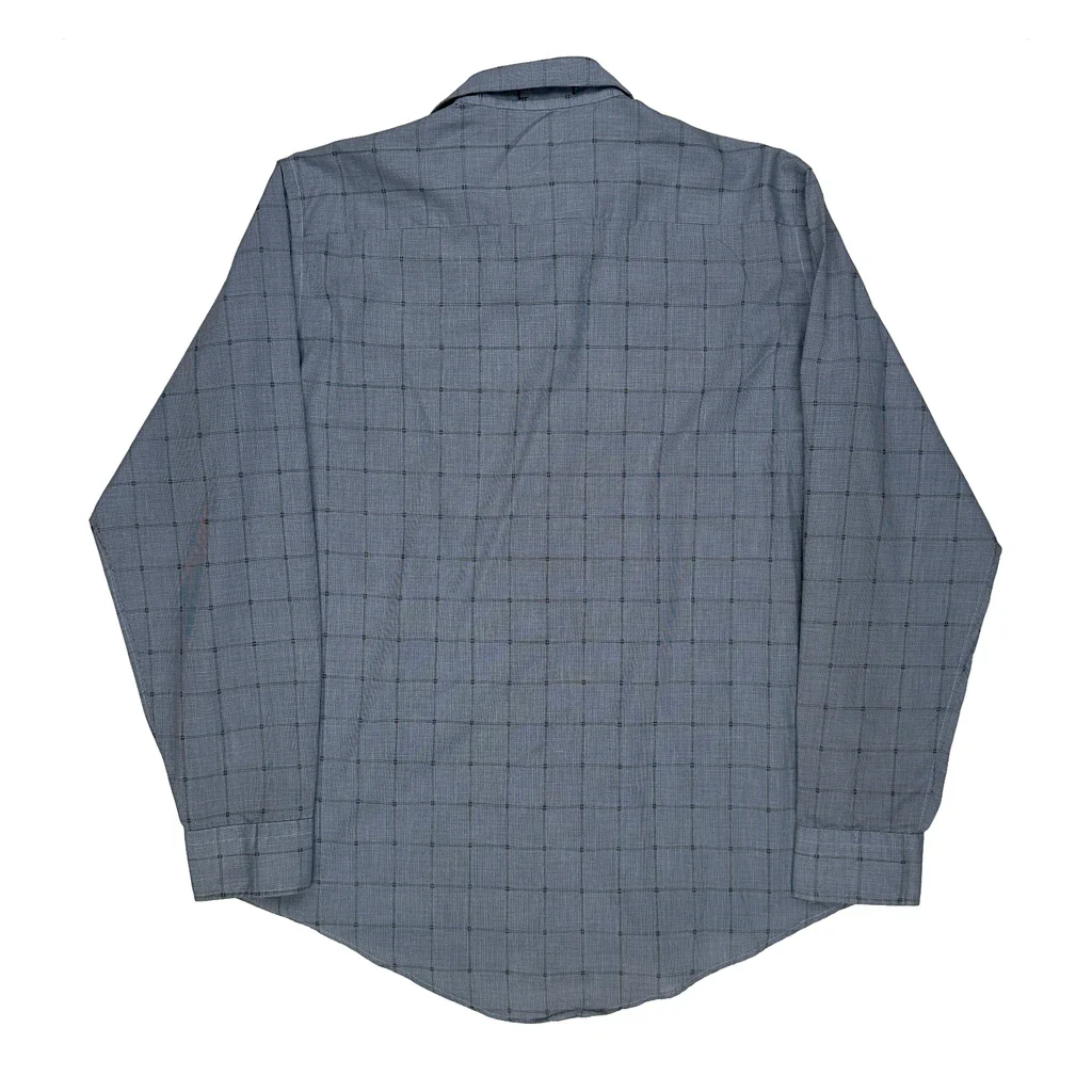 Christian Dior Checked Shirt - Large Blue Cotton Blend - Image 2