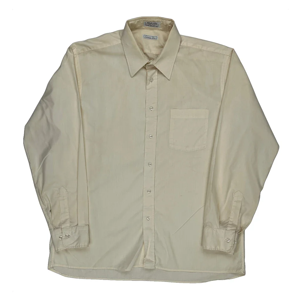 Christian Dior Shirt - XL Cream Cotton Blend