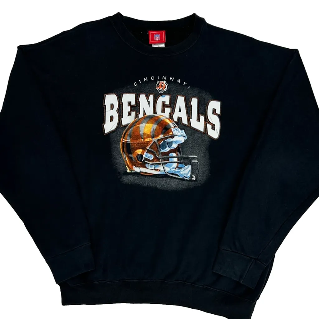 Cincinnati Bengals Nfl Football Sweatshirt - 2XL Black Cotton Blend - Image 4