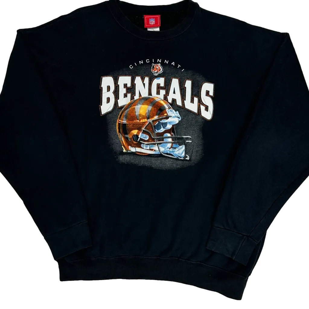 Cincinnati Bengals Nfl Football Sweatshirt - 2XL Black Cotton Blend - Image 5