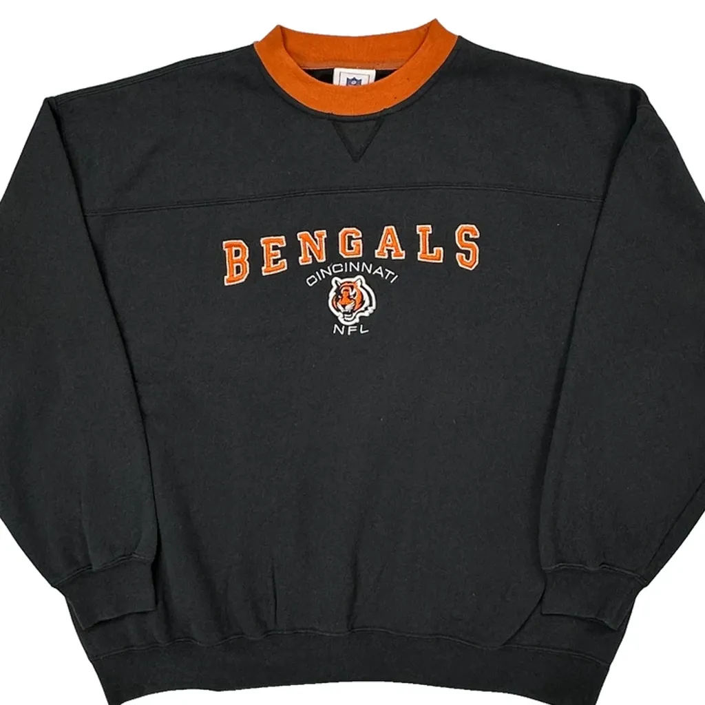 Cincinnati Bengals Nfl Football Sweatshirt - 2XL Black Cotton Blend - Image 6