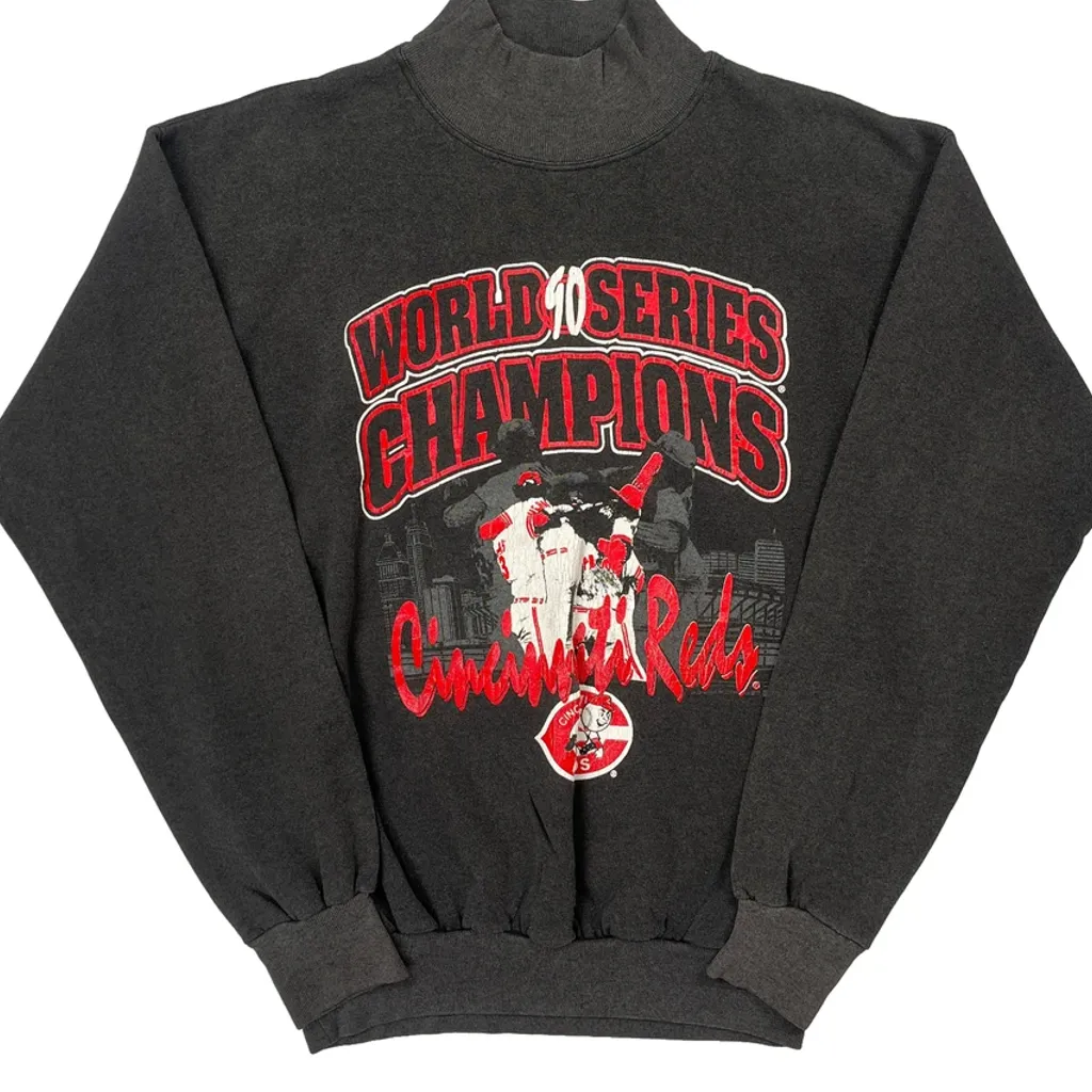 Cincinnati Reds Velva Sheen Graphic Sweatshirt - XL Gray Cotton - Image 5