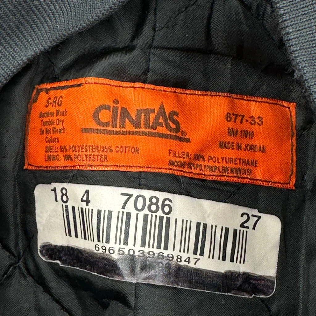Cintas Work Bomber Jacket - Small Black Polyester - Image 3