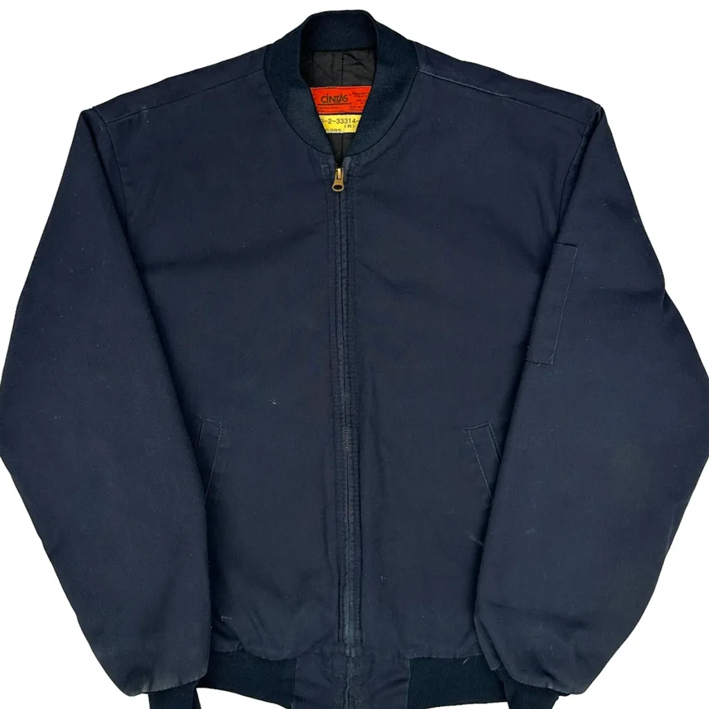 Cintas Work Bomber Jacket - Medium Navy Polyester - Image 5