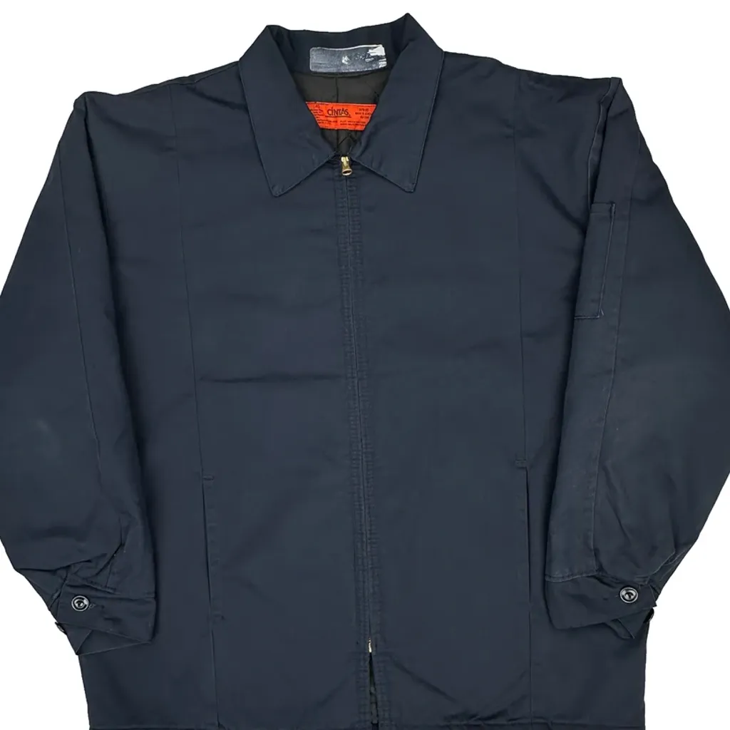 Cintas Work Jacket - Large Navy Polyester - Image 4