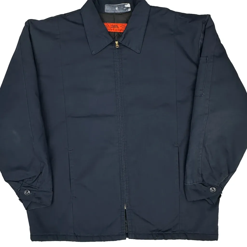 Cintas Work Jacket - Large Navy Polyester - Image 5