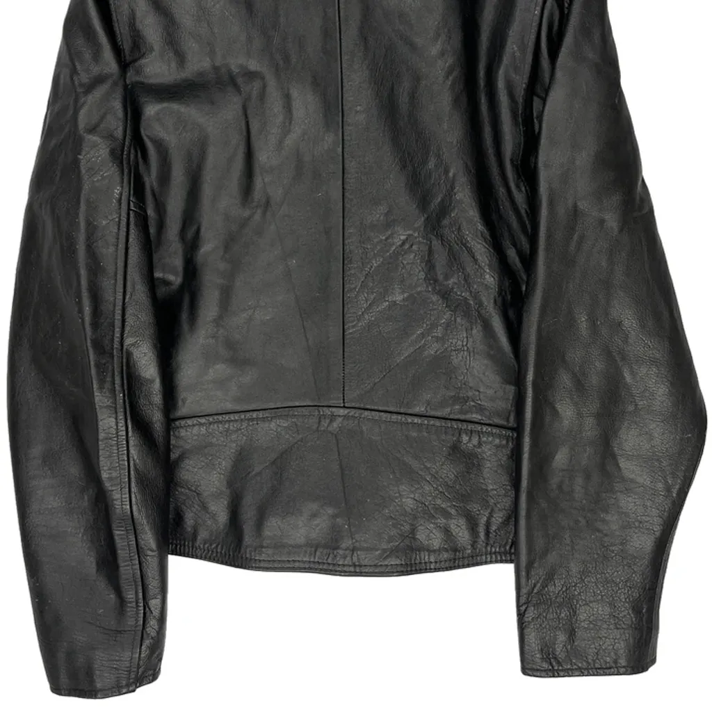 City Streets Motorcycle Leather Jacket - XL Black Leather - Image 6