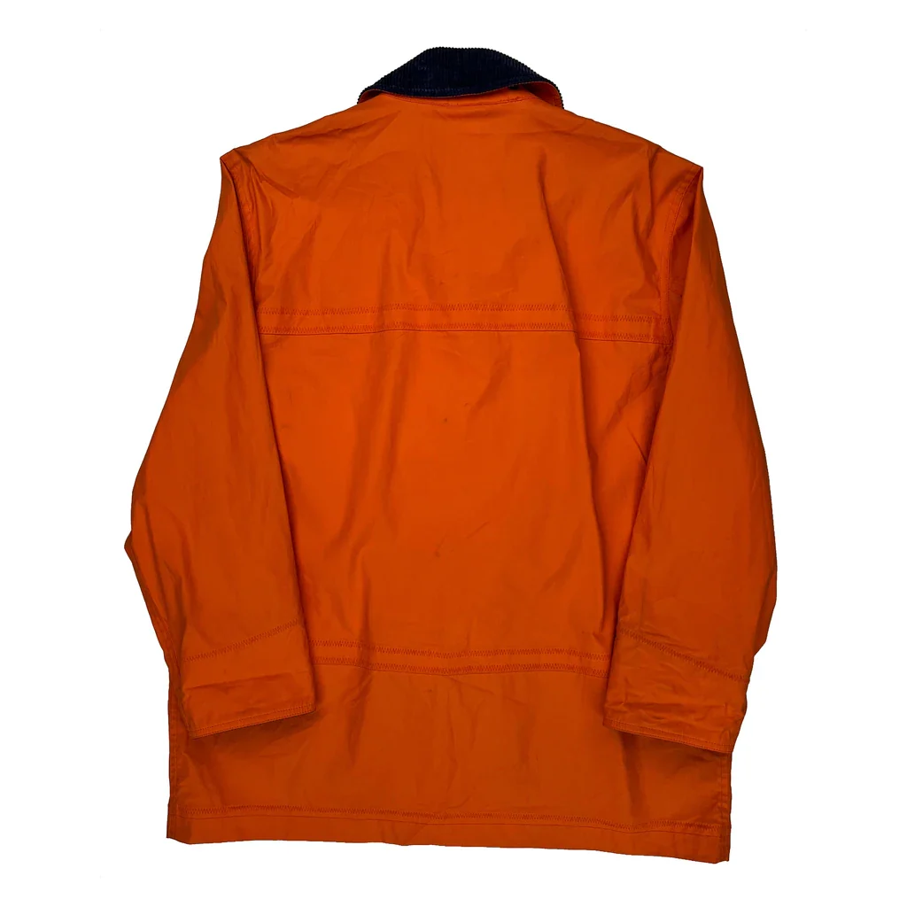 Clasped Ralph Lauren Firemans Jacket - Small Orange Nylon - Image 2