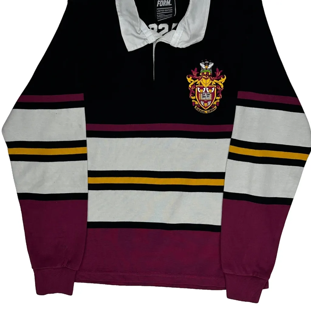 Class Of 19 Reform Striped Rugby Shirt - XS Black Cotton - Image 5
