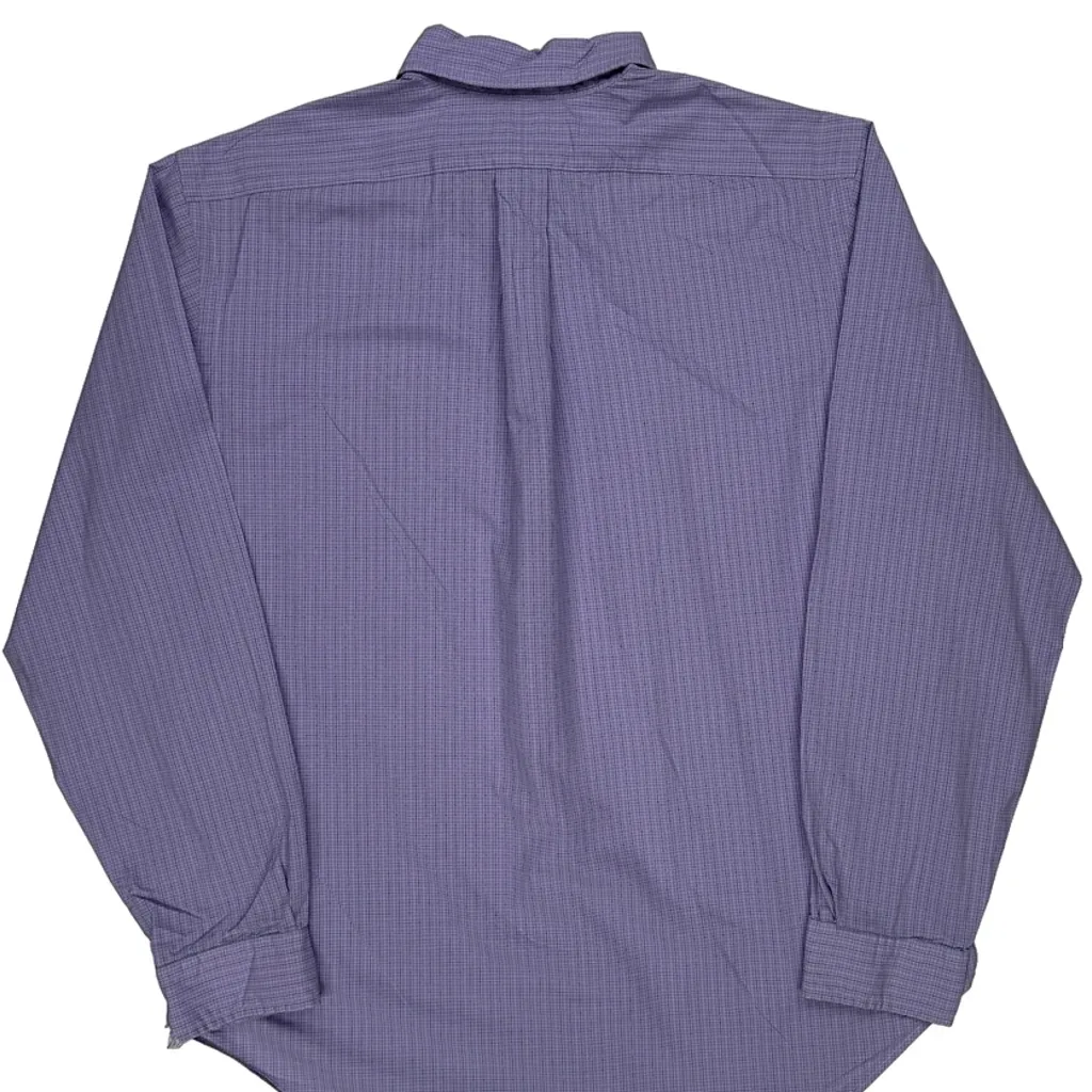 Classic Fit Ralph Lauren Checked Shirt - Large Purple Cotton - Image 6