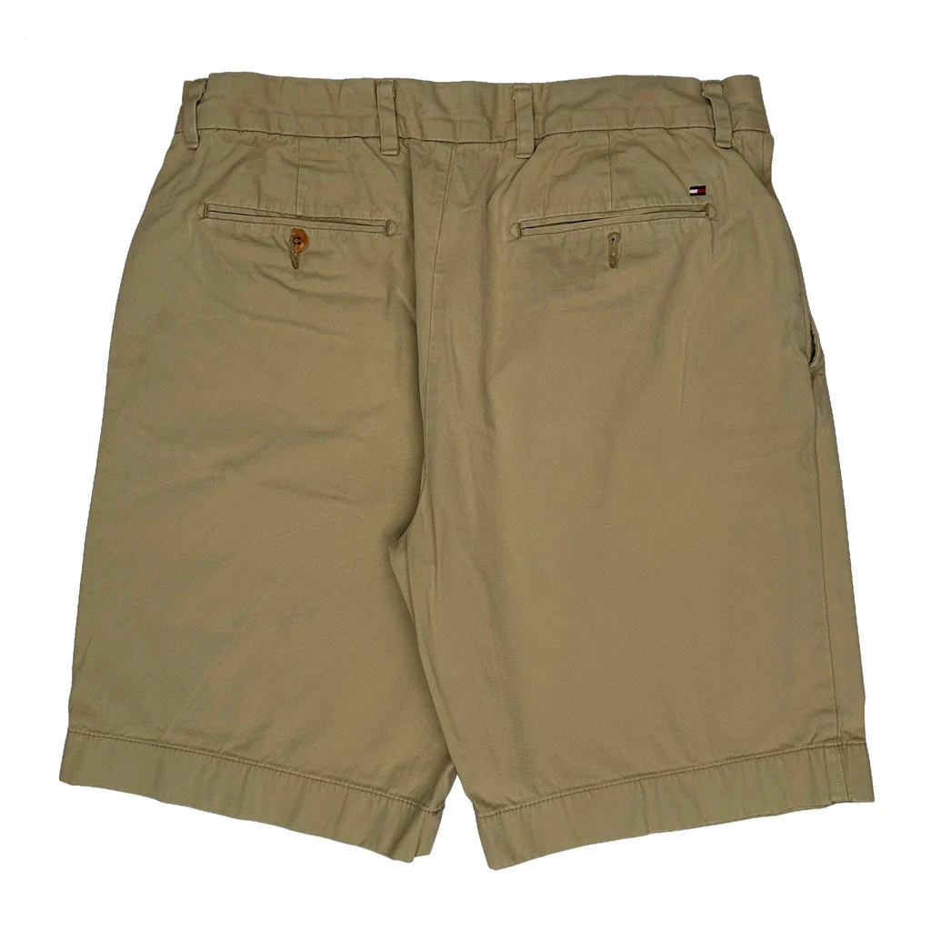 Classic Fit Tommy Hilfiger Chino Shorts - 32W 8L Beige Cotton