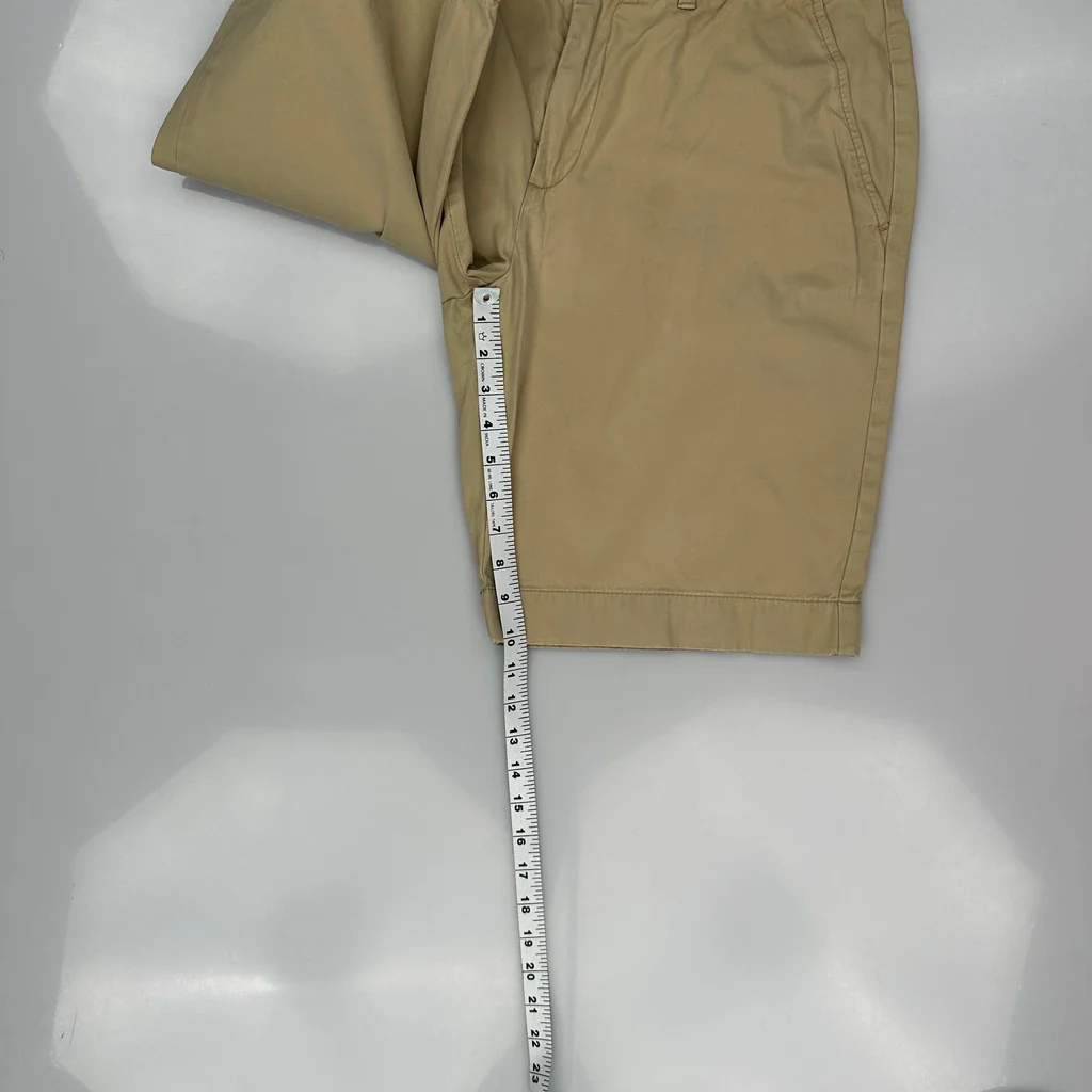 Classic Fit Tommy Hilfiger Chino Shorts - 32W 8L Beige Cotton - Image 6