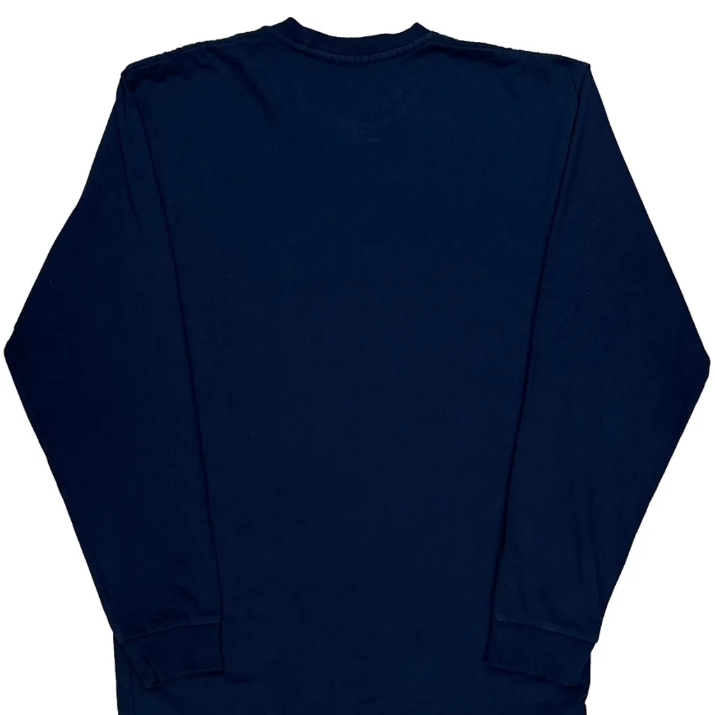 Classic Fit Vans Long Sleeve T-Shirt - Medium Blue Cotton - Image 7