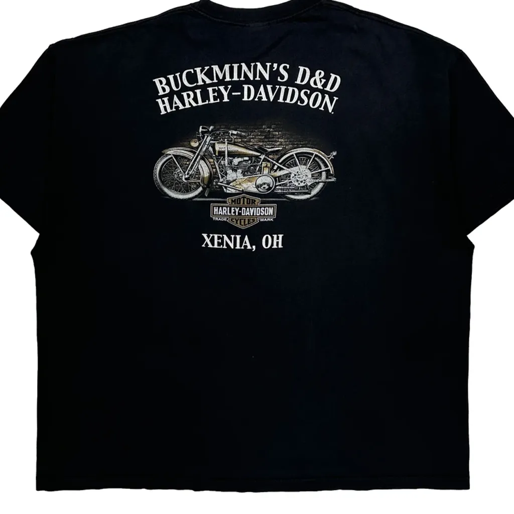 Classic Models Harley Davidson Graphic T-Shirt - 2XL Black Cotton - Image 7