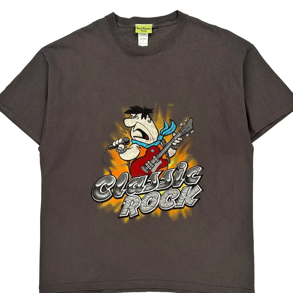 Classic Rock Hanna Cartoon T-Shirt - XL Gray Cotton - Image 4