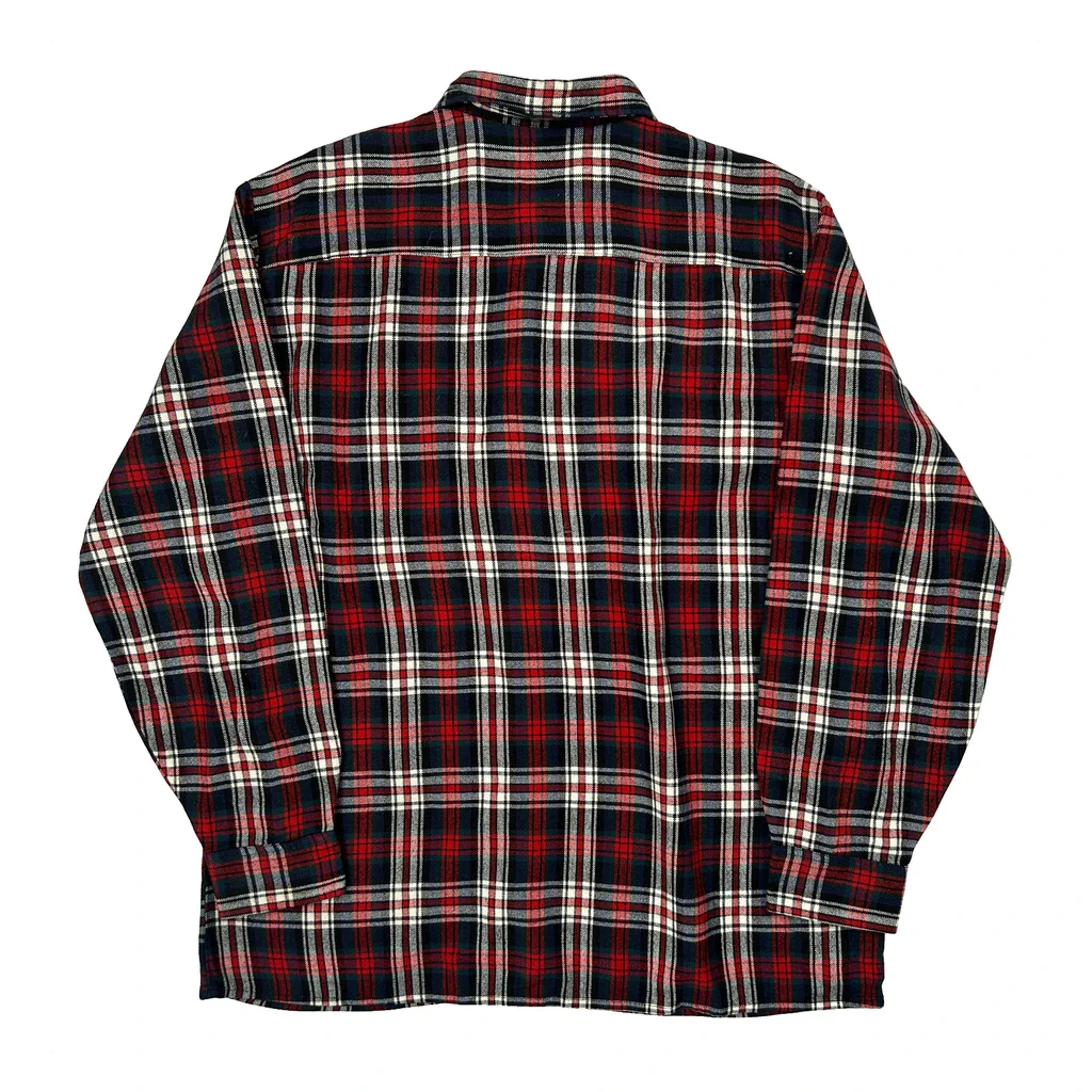 Claybrooke Checked Flannel Shirt - Large Red Acrylic - Image 2