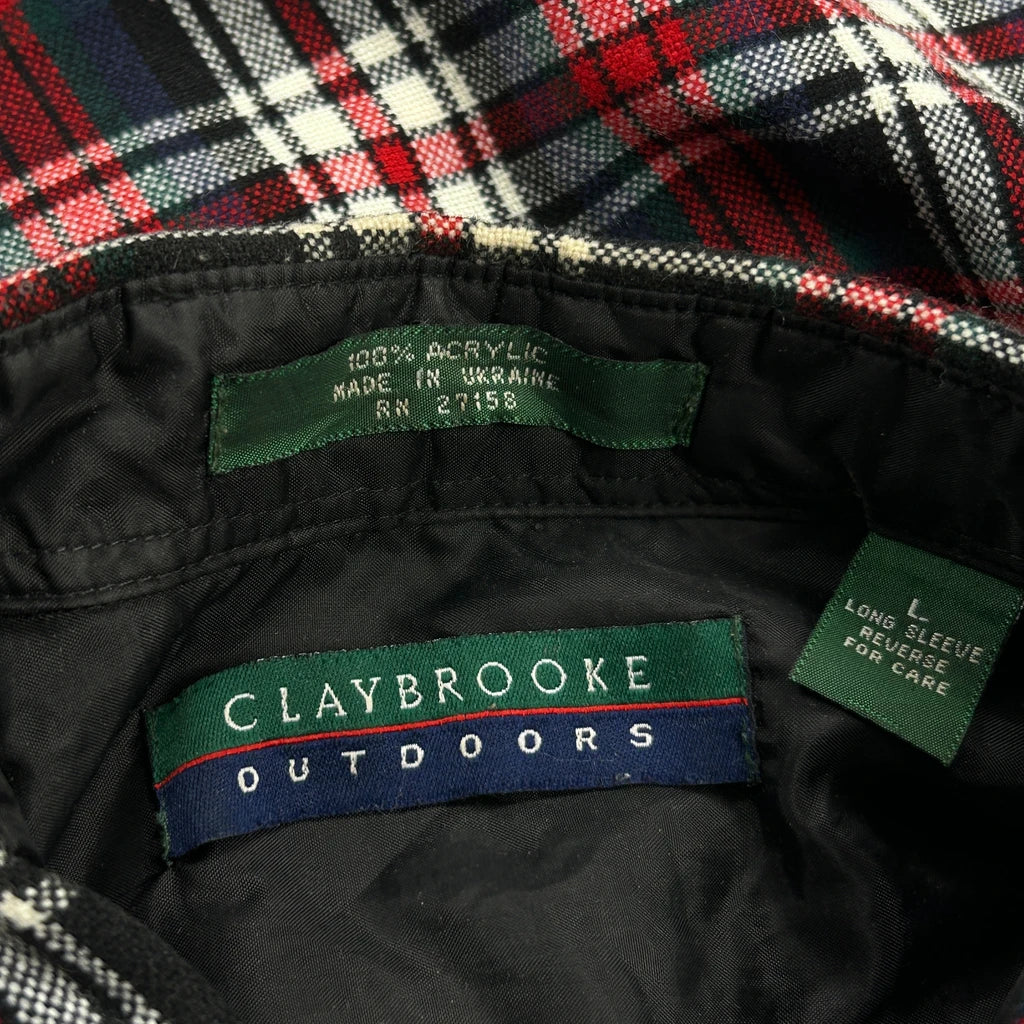 Claybrooke Checked Flannel Shirt - Large Red Acrylic - Image 3