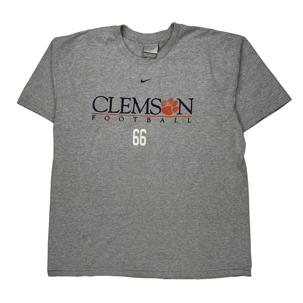 Clemson Football Nike Football T-Shirt - XL Gray Cotton